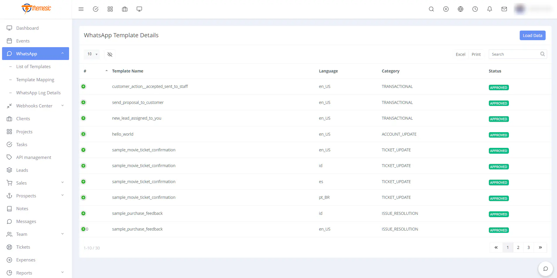 WhatsApp Business Platform Integration plugin for MINGROW CRM